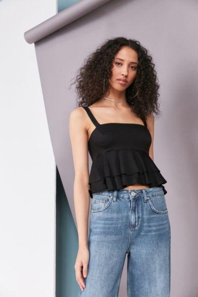 Silence + Noise Tiered Ruffle Top