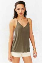 Urban Outfitters Silence + Noise Lina Racerback Tank Top,green,s