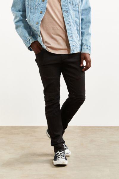 Tripp Nyc Pleated Knee Moto Skinny Jean
