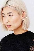 Urban Outfitters Mayu Front/back Stud + Pearl Earring,gold,one Size