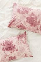 Urban Outfitters 4040 Locust Lennon Tie-dyed Pillowcase Set,peach,one Size