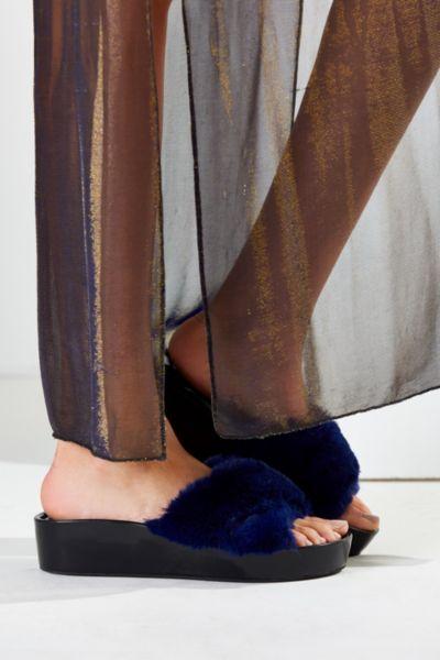 Jeffrey Campbell Quinn Faux Fur Slide