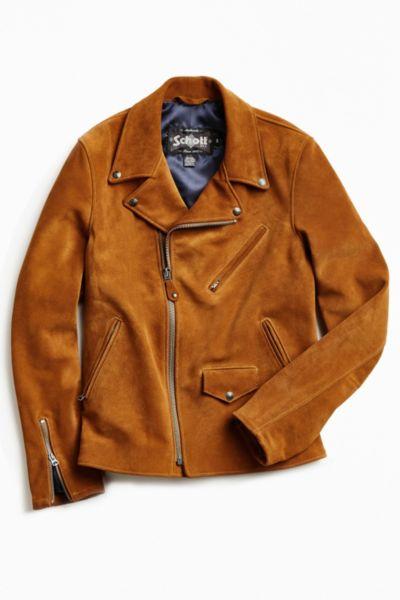 Schott X Uo Suede Cowhide Moto Jacket