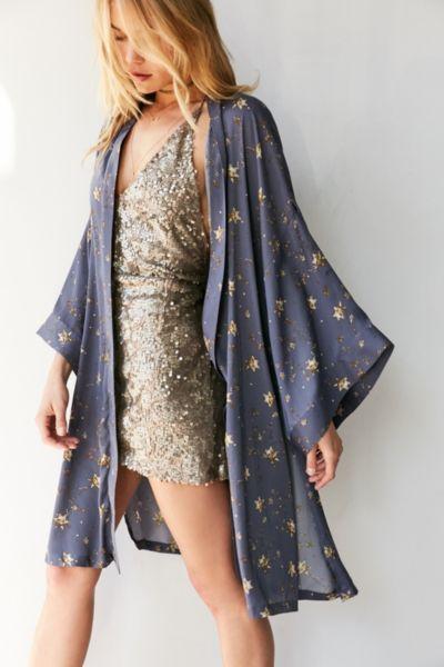 Urban Outfitters Kimchi Blue Star Print Kimono Jacket