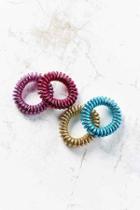 Urban Outfitters Telephone Cord Hair Tie Set,multi,one Size