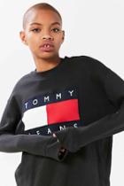 Urban Outfitters Tommy Jeans For Uo '90s Pullover Sweatshirt,black,m