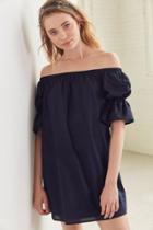 Lucca Couture Katherine Poplin Off-the-shoulder Dress
