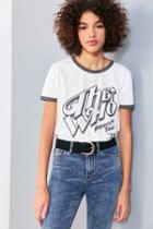 Urban Outfitters Junk Food Classic Rock Ringer Tee,ivory,s