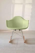 Urban Outfitters Modernica Fiberglass Arm Shell Rocking Chair,green,one Size