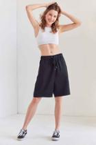 Urban Outfitters Silence + Noise Satin Basketball Short,black,m
