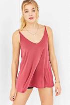 Urban Outfitters Silence + Noise Corinne Tank Top,maroon,m