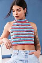 Urban Outfitters Ecote Sukie Crochet Tank Top,red Multi,xs