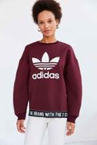 Urban Outfitters Adidas Originals Adicolor Trefoil Pullover Sweatshirt,maroon,m