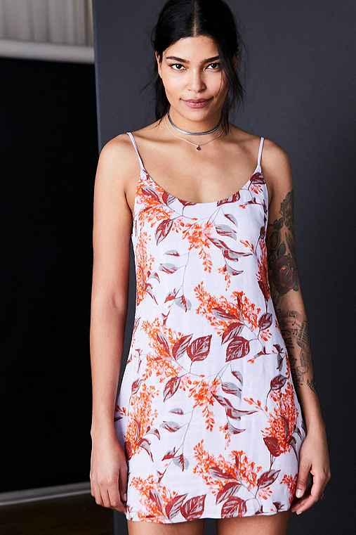 Urban Outfitters Kimchi Blue Cambridge Floral Dobby Slip Dress,purple Multi,m