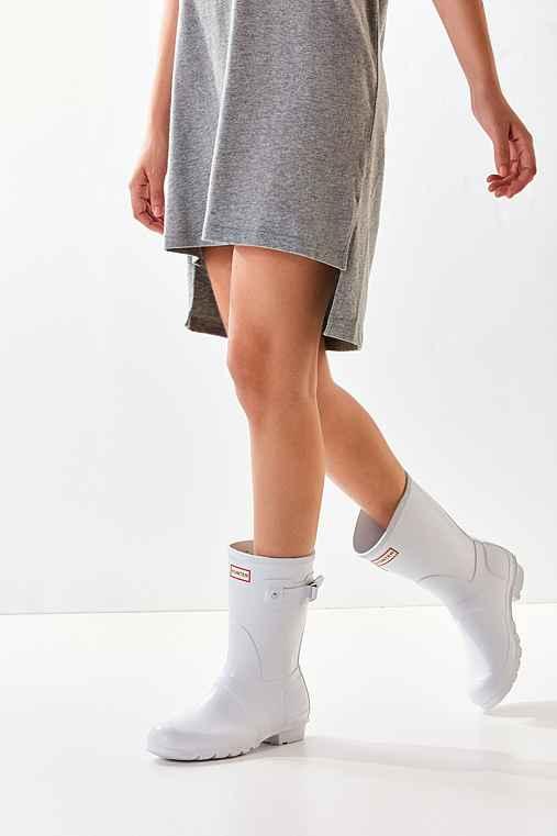 Urban Outfitters Hunter Original Short Rain Boot,white,9