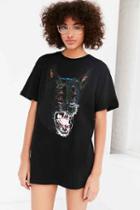 Urban Outfitters Growling Dog Tee,black,s