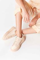 Urban Outfitters Puma Basket Patent Leather Platform Sneaker,beige,7