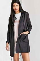 Urban Outfitters Bdg James Raincoat,washed Black,xs
