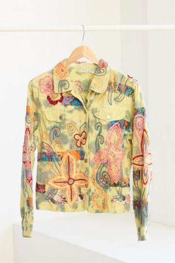 Urban Renewal Vintage Lightweight Floral Embroidered Jacket