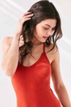 Urban Outfitters Out From Under Drop Needle Y-back Cami,dark Orange,s