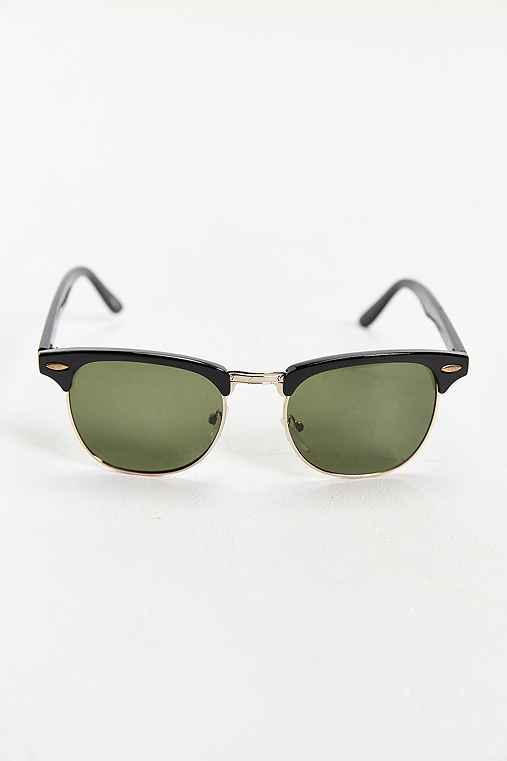 Urban Outfitters Mass Round Sunglasses,black,one Size