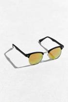 Urban Outfitters Classic Half-frame Mirrored Sunglasses,black,one Size