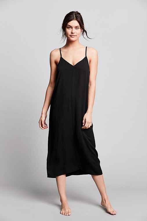 Urban Outfitters Calvin Klein For Uo Midi Slip Dress,black,m