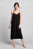 Urban Outfitters Calvin Klein For Uo Midi Slip Dress,black,m