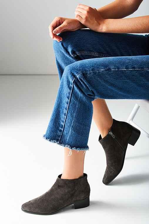 Urban Outfitters Grey City Whitney Ankle Boot,dark Grey,8.5
