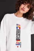 Urban Outfitters Adidas Originals + Uo Archive Pullover Sweatshirt,white,s