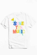 Urban Outfitters Uo + Save The Music Tee,white,s