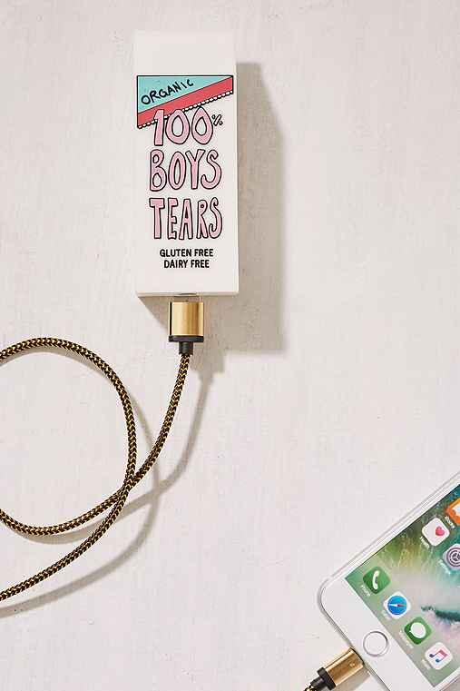 Urban Outfitters Valfre Boys Tears Portable Power Charger,white,one Size
