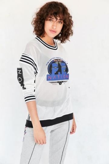 Urban Outfitters P.e Nation First Track Mesh Pullover Sweatshirt