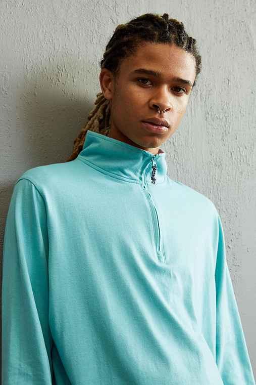 Urban Outfitters Columbia Harborside Half-zip Long Sleeve Shirt,turquoise,xl