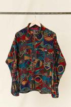 Urban Outfitters Vintage Patagonia Geo Pattern Fleece Pullover Jacket,assorted,one Size
