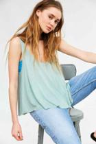 Urban Outfitters Silence + Noise Kendrix Swing Tank Top,green,m