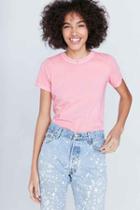 Urban Outfitters Bdg Vienna Crew Neck Tee,pink,s
