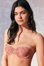 Urban Outfitters Tori Praver Swimwear Zola Strapless Bikini Top,mauve,m