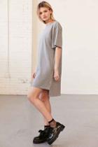 Urban Outfitters Bdg Tobias Oversized T-shirt Dress,dark Grey,s