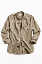 Urban Outfitters Stevens Denim Button-down Shirt,khaki,xs