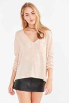 Urban Outfitters Bdg Blake V-neck Pocket Pullover Sweater,brown,m