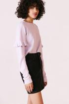 Truly Madly Deeply Kimberly Ruffle Long-sleeve Thermal Tee
