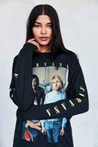 Urban Outfitters Nirvana Long-sleeve Tee,black,l