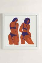 Urban Outfitters Leah Reena Goren Bikini Girls Art Print,white Matte,16x16