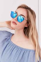 Urban Outfitters Siesta Key Brow Bar Sunglasses,blue,one Size