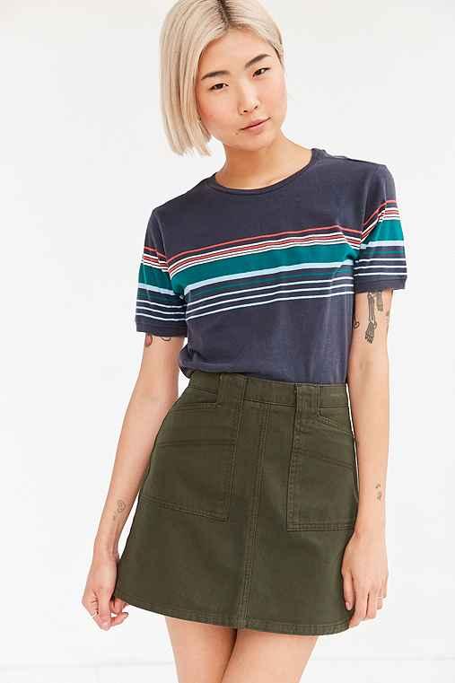 Urban Outfitters Bdg Twill Utility Mini Skirt,khaki,l