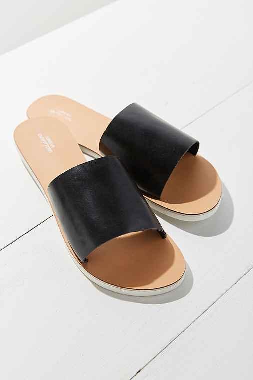 Urban Outfitters Charlie Sporty Slide Sandal,black,9