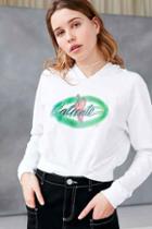 Urban Outfitters Truly Madly Deeply Caliente Airbrush Hoodie Sweatshirt,white,xs