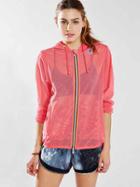 Urban Outfitters K-way Lily Mesh Jacket,pink,xs