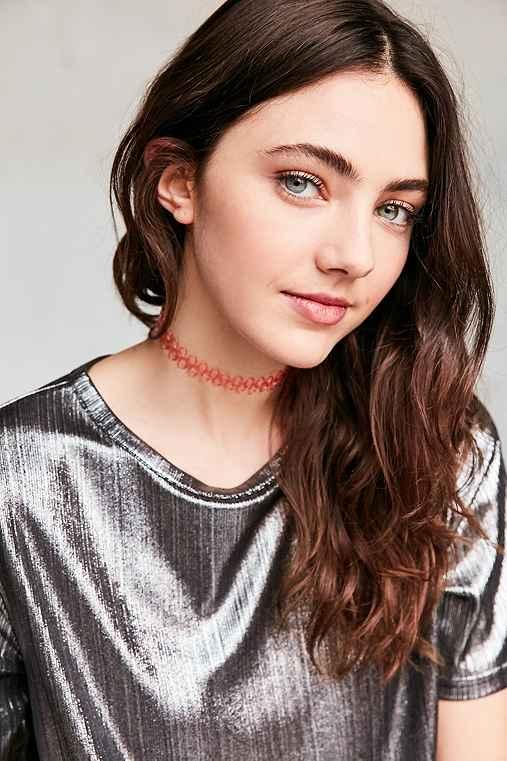 Urban Outfitters Tattoo Choker Necklace,pink,one Size